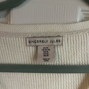 Cream Cardigan Vest XL